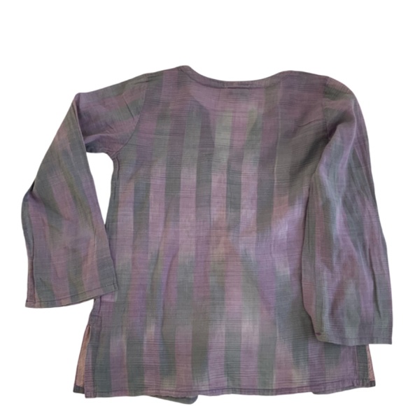 CALYPSO IKAT LIGHT WEIGHT COTTON BATH SUIT COVER UP PURPLE SZ 6 WITH WRAP - Picture 3 of 5